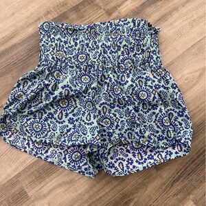 Free People Shorts Turquoise Mint Combo Movement, Small